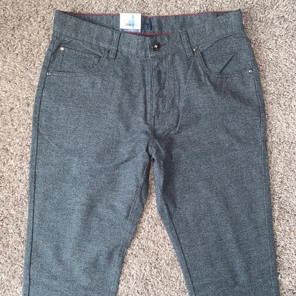 Johnnie-O Men's Heather Gray Noe Stretch Flannel Jeans Size 30x34 NWT $178 - Picture 3 of 5